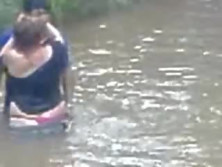 Crazy Latins Having dirty video In The River While Rest Of The Village Looking clip