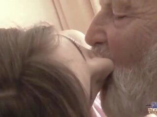 Old Young - Big putz Grandpa Fucked by Teen she licks thick old man putz